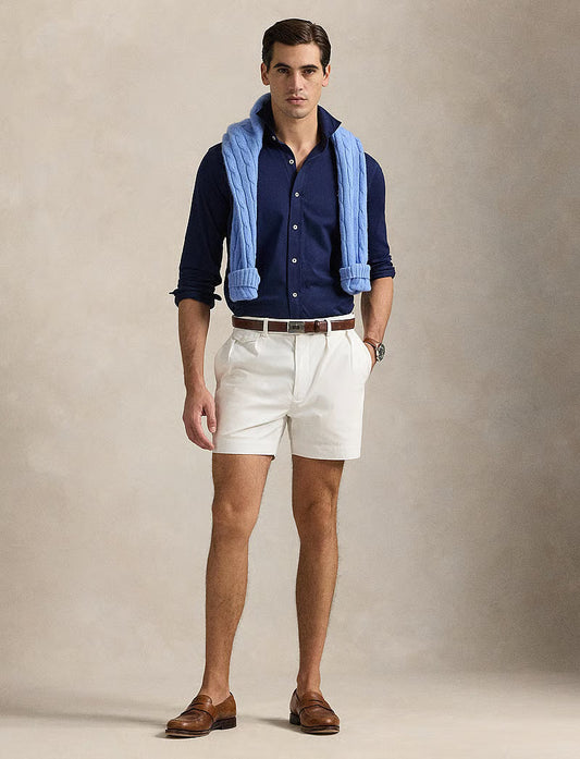 Polo met gebreide kraag – Casual overhemd